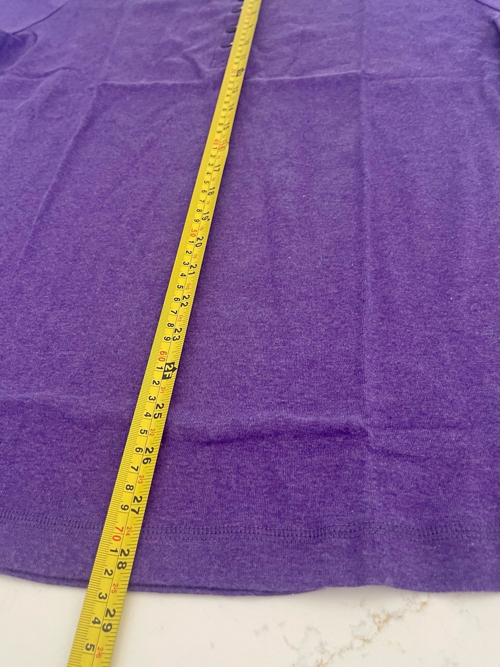 Duluth Trading Co Women’s Heather Purple Henley Short Sleeve Tee Top, Size XL - Picture 6 of 9